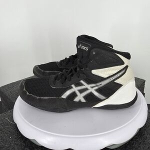 ASICS Matflex 6 GS Wrestling Shoes Black White 1084A007 Youth Size 4.5